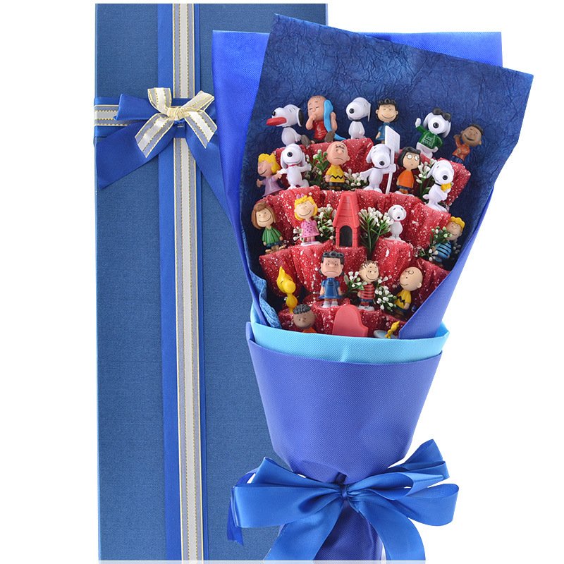 peanuts gang plush bouquet, snoopy plush bouquet, charlie brown gift