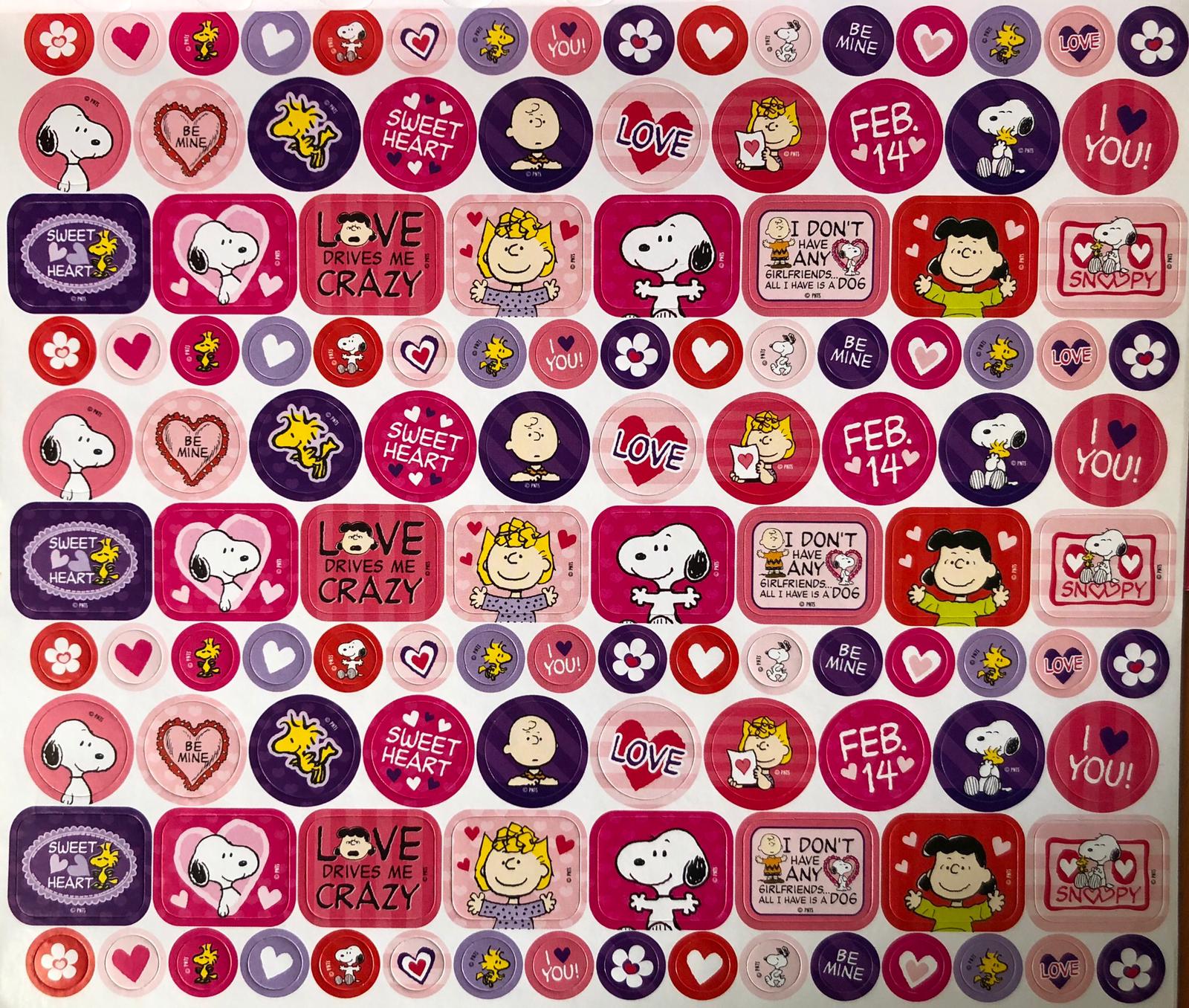 Snoopy Peanuts Valentine Sticker Tablet | Charlie Brown Cafe Singapore